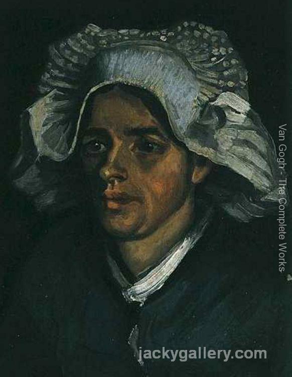 Head Of A Peasant Woman With White Cap II, Van Gogh painting